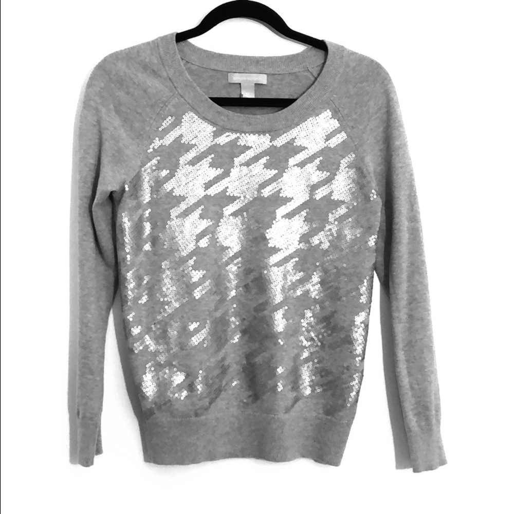 Banana Republic houndstooth sequin sweater